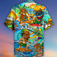 Tiki Aloha Surfing Sunset Hawaiian Shirt For Summer Events And Casual Outdoor Wear