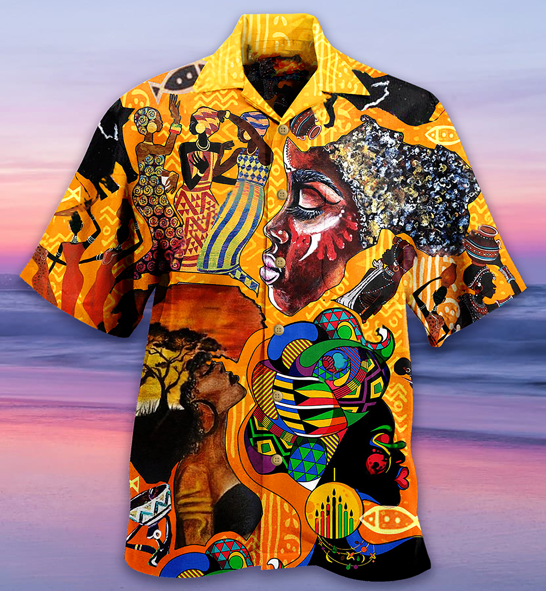 Tropical Black Cat Personalized Photo Hawaiian Shirt Pattern Detail For Beach Days