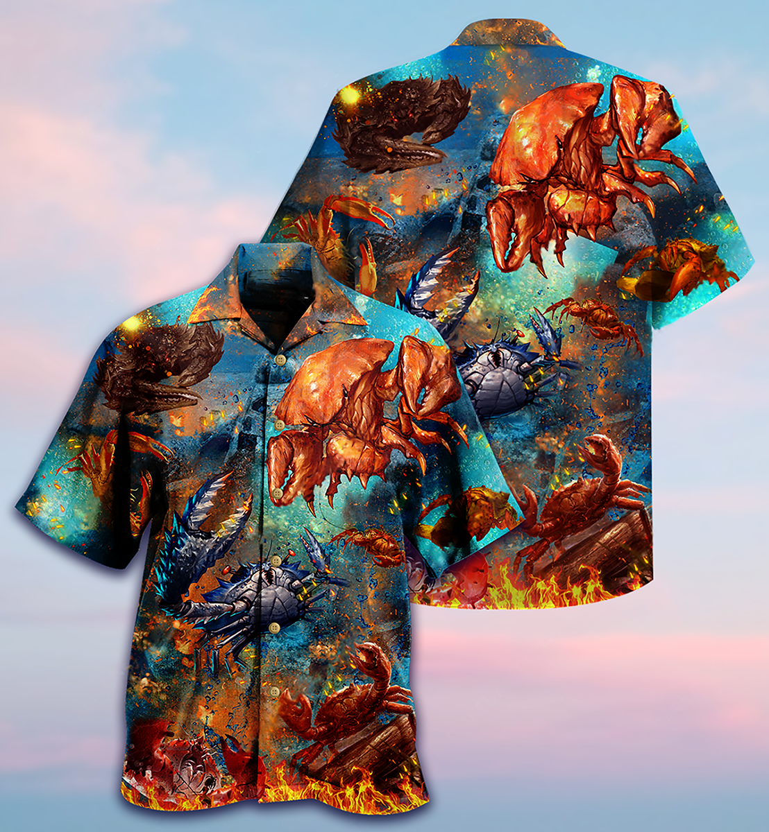 Crab Crackin Ocean Hawaiian Shirt For Warm Weather Adventures And Everyday Comfort