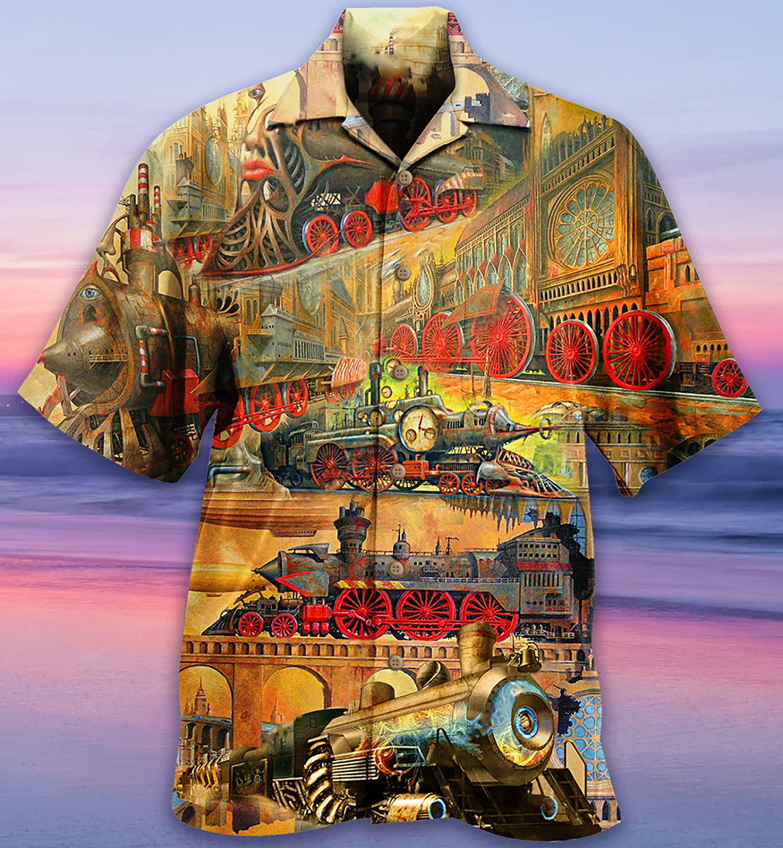 Train Hawaiian Shirt For Vacation Days And Relaxed Coastal Outings