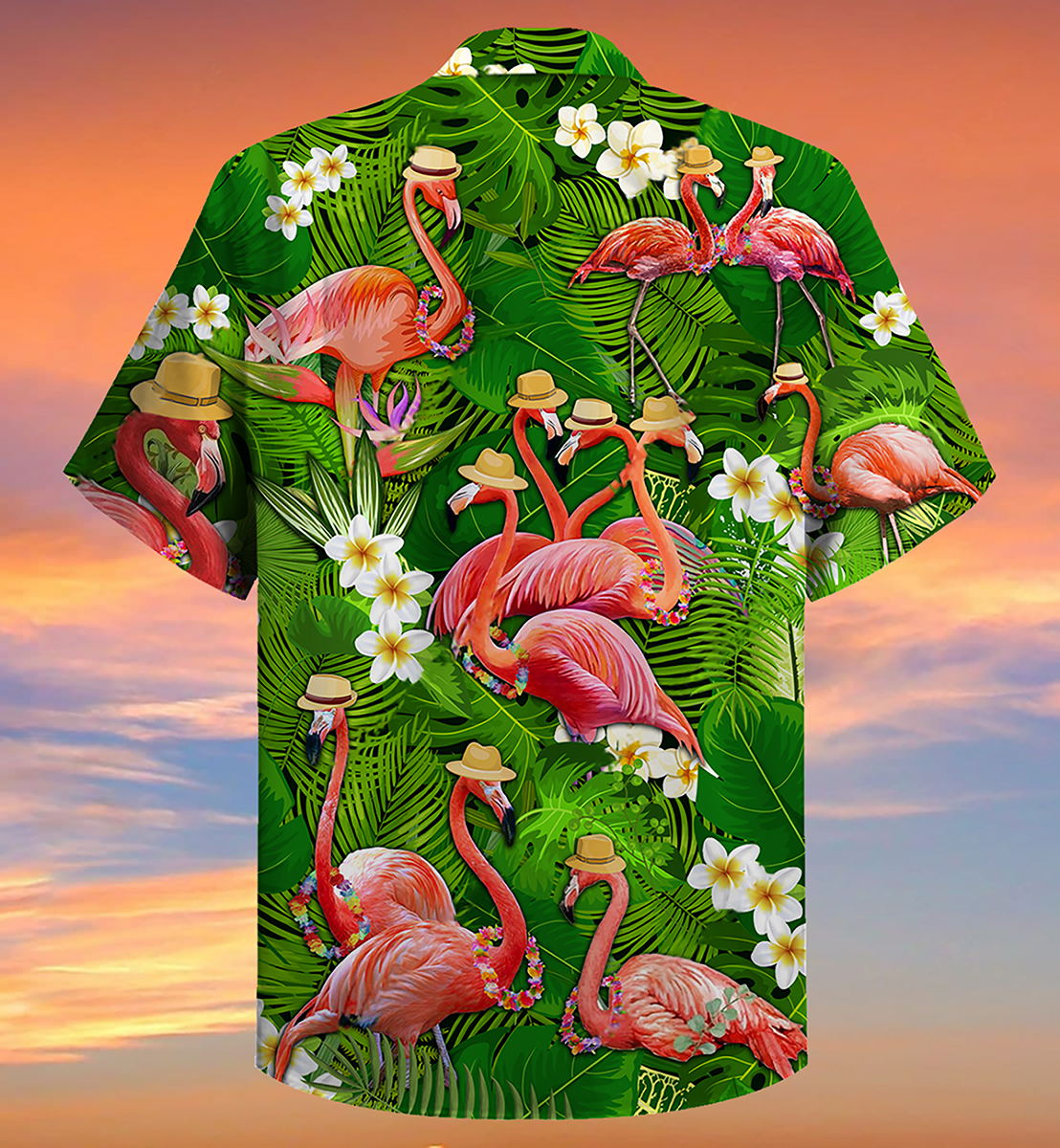 Flamingo Stand Tall Fabulous Hawaiian Shirt For Summer Events And Casual Outdoor Wear