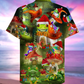 Frog Christmas Hawaiian Shirt Artwork Detail For Tropical Trips And Casual Outings