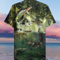 Alligator Hawaiian Shirt With Detailed Graphic For Island Holidays Summer Parties And Casual Outdoor Wear