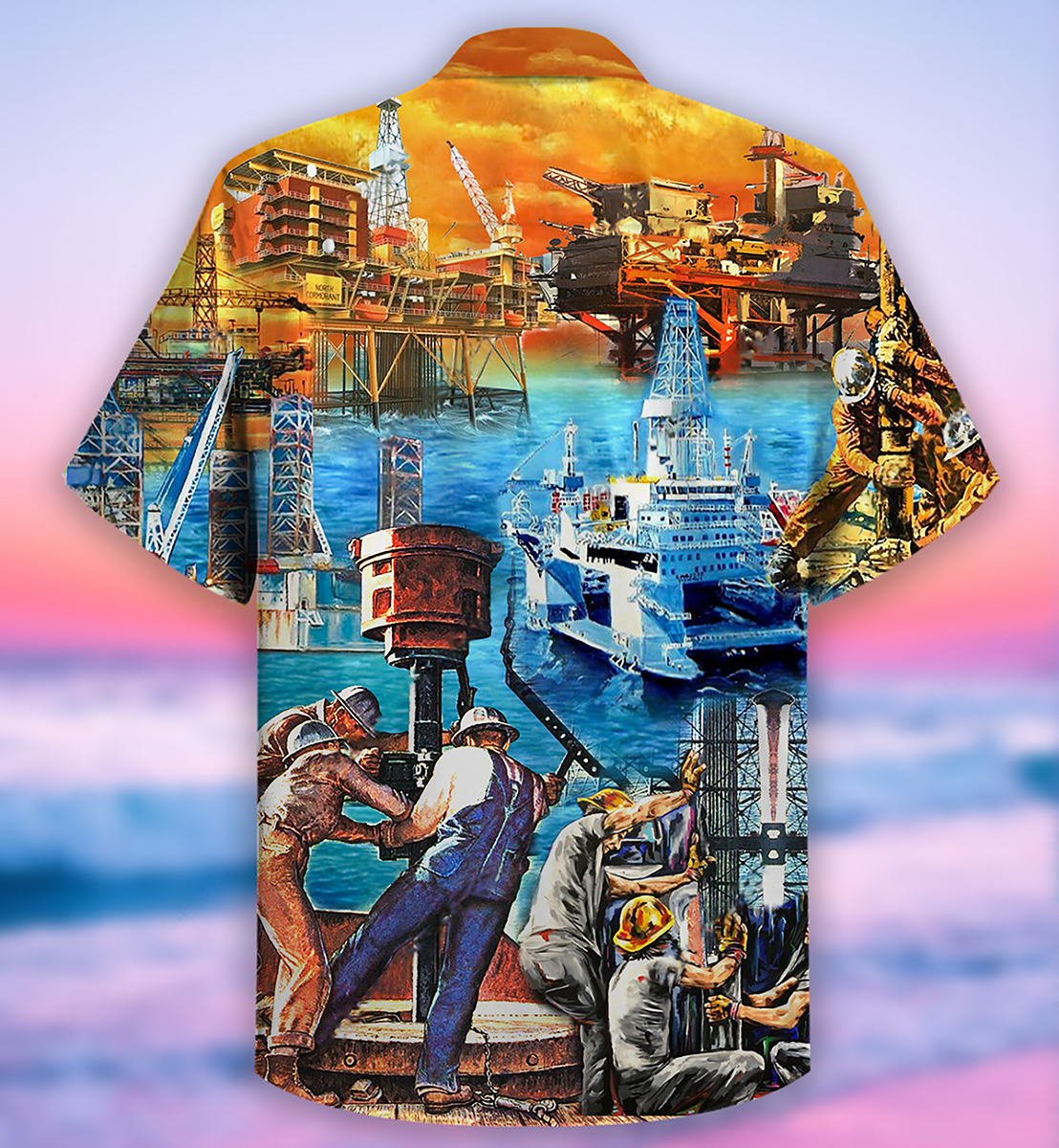 Oil Field Drill Till Squirts Hawaiian Shirt For Coastal Adventures And Warm Weather Wear