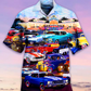 Classic Car Hawaiian Shirt With All Over Print For Vacation Getaways Resort Wear And Casual Celebrations