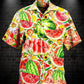 Summer Tropical Fruit And Watermelon Hawaiian Shirt With All Over Print For Beach Getaways Resort Outings And Thoughtful