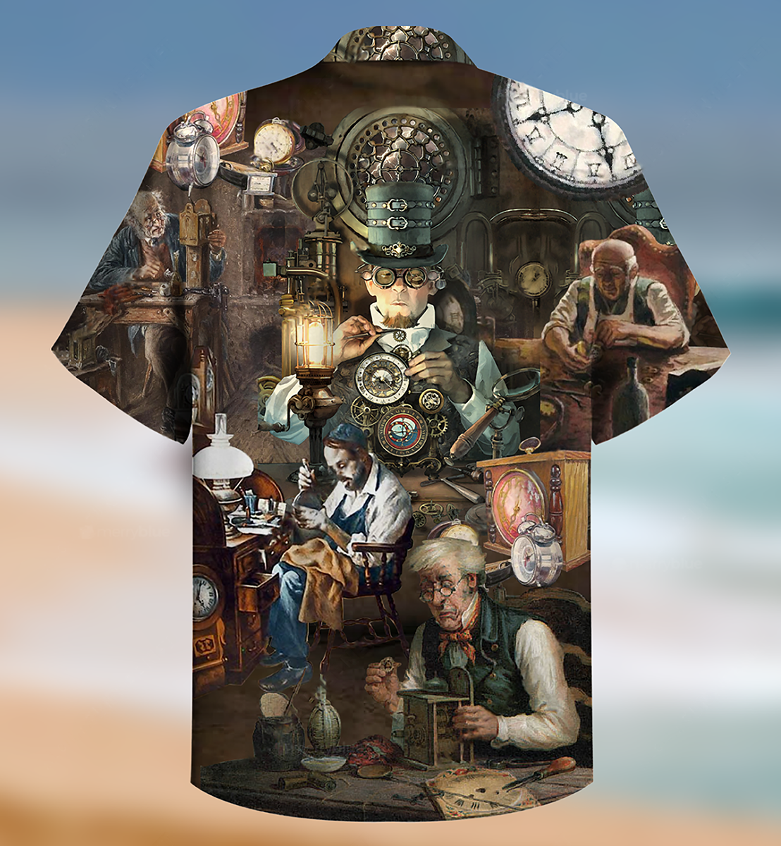 Watchmaker Skillfull Hands Excellent Watchmakers Hawaiian Shirt Pattern Detail For Summer Holidays And Outdoor Fun