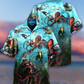 Octopus Giant Diver Hawaiian Shirt Pattern View For Lightweight Everyday Style