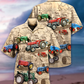 Tractor Many Tractors Hawaiian Shirt Pattern View For Lightweight Everyday Style