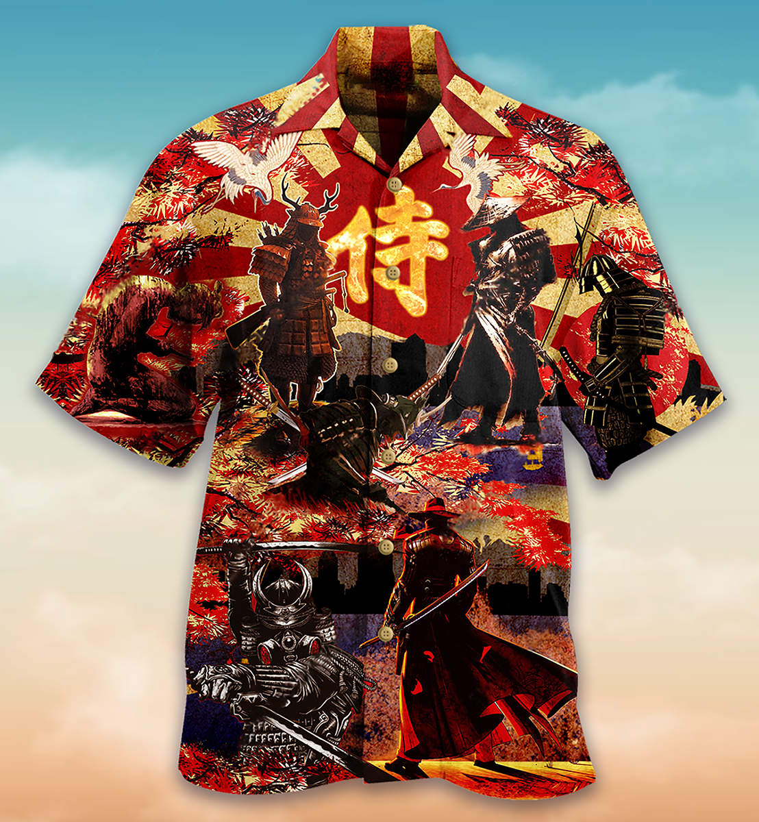 Samurai Fear Death Unlived Hawaiian Shirt For Vacation Days And Relaxed Coastal Outings