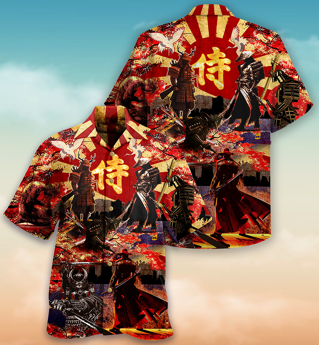 Samurai Fear Death Unlived Hawaiian Shirt Design Detail For Sunny Adventures And Casual Wear