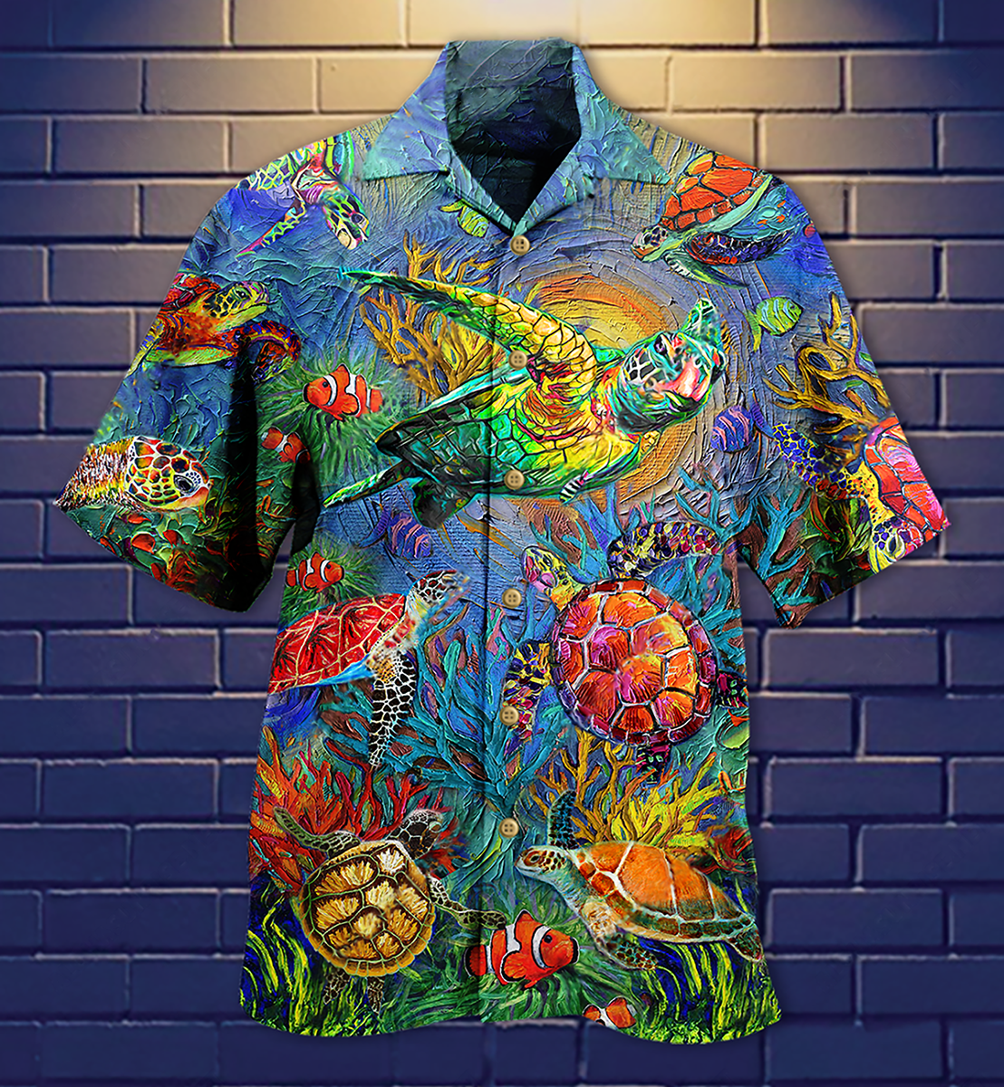 Turtle Turtley Awesome Day Hawaiian Shirt For Resort Getaways And Comfortable Summer Activities
