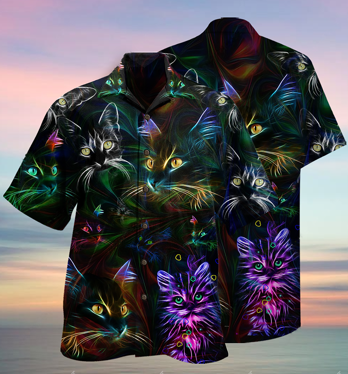 Cute Cat Hawaiian Shirt For Beach Days Resort Trips And Relaxed Everyday Style And Resort Style
