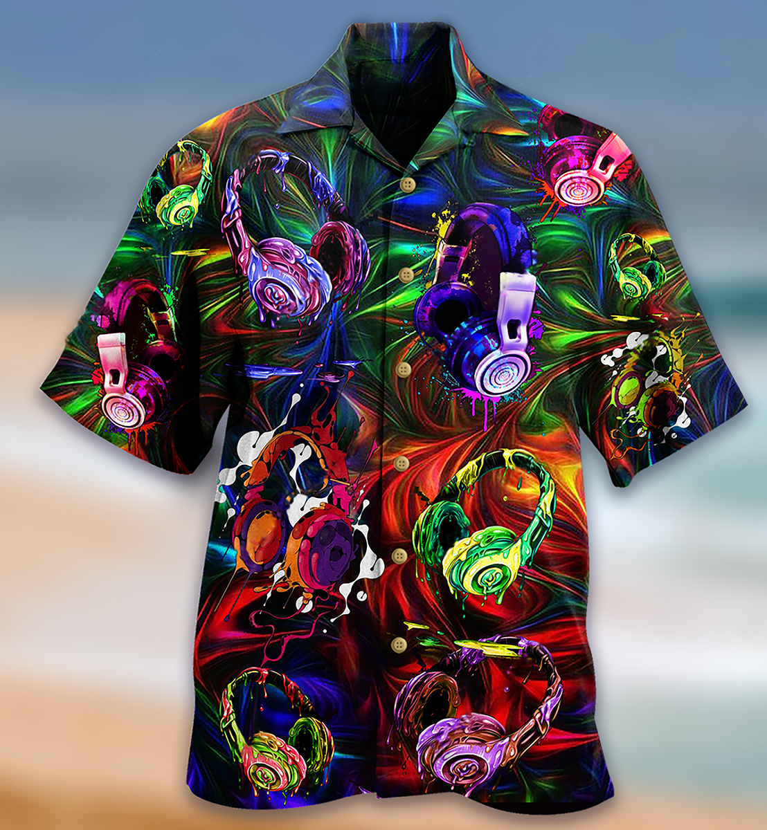 Headphone Amazing Hawaiian Shirt For Resort Getaways And Comfortable Summer Activities