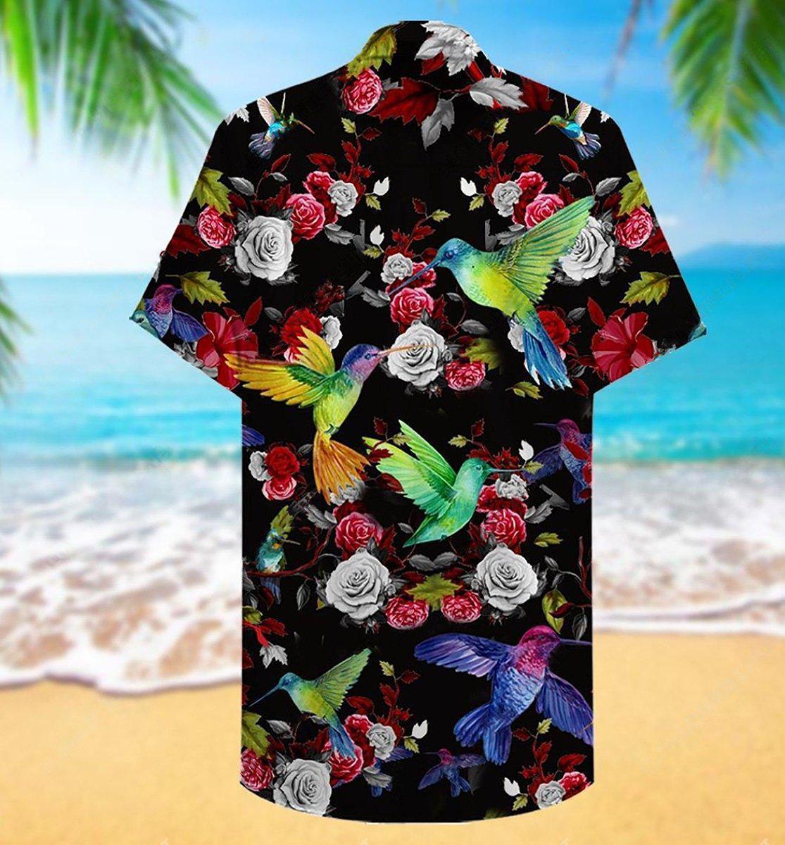 Floral Hummingbird Amazing Hawaiian Shirt For Beach Parties And Weekend Getaways