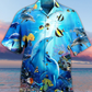 Dolphin Amazing Sea Hawaiian Shirt Pattern Detail For Summer Holidays And Outdoor Fun