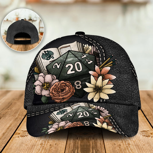 D20 Floral Classic Cap For Vacations Festivals Parties And Everyday Outfits
