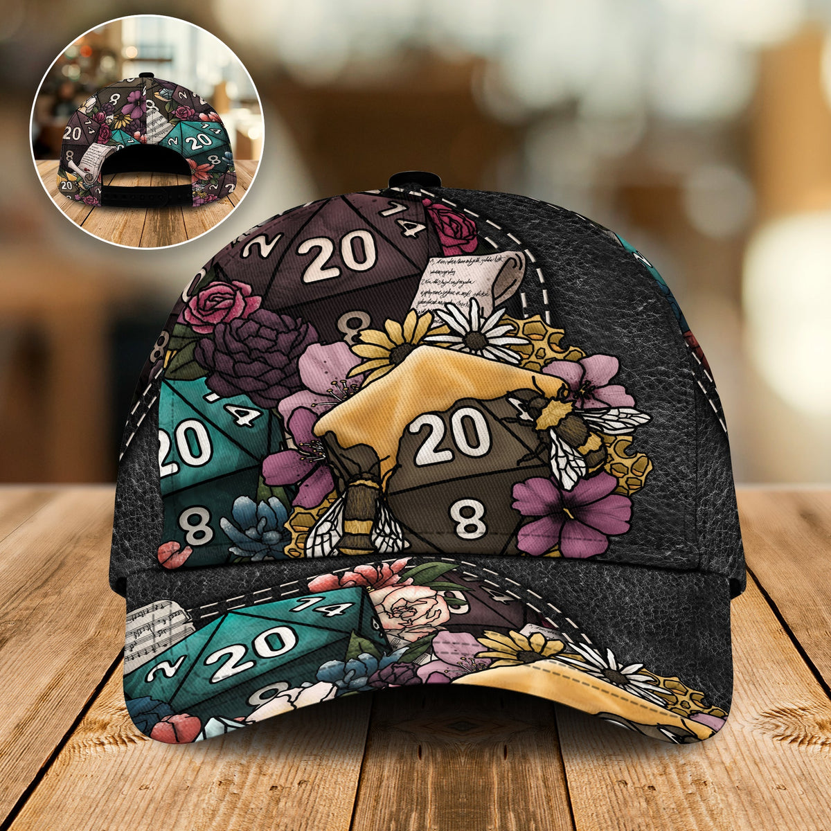 D20 Floral Classic Cap For Relaxed Outfits Outdoor Events And Holiday Trips
