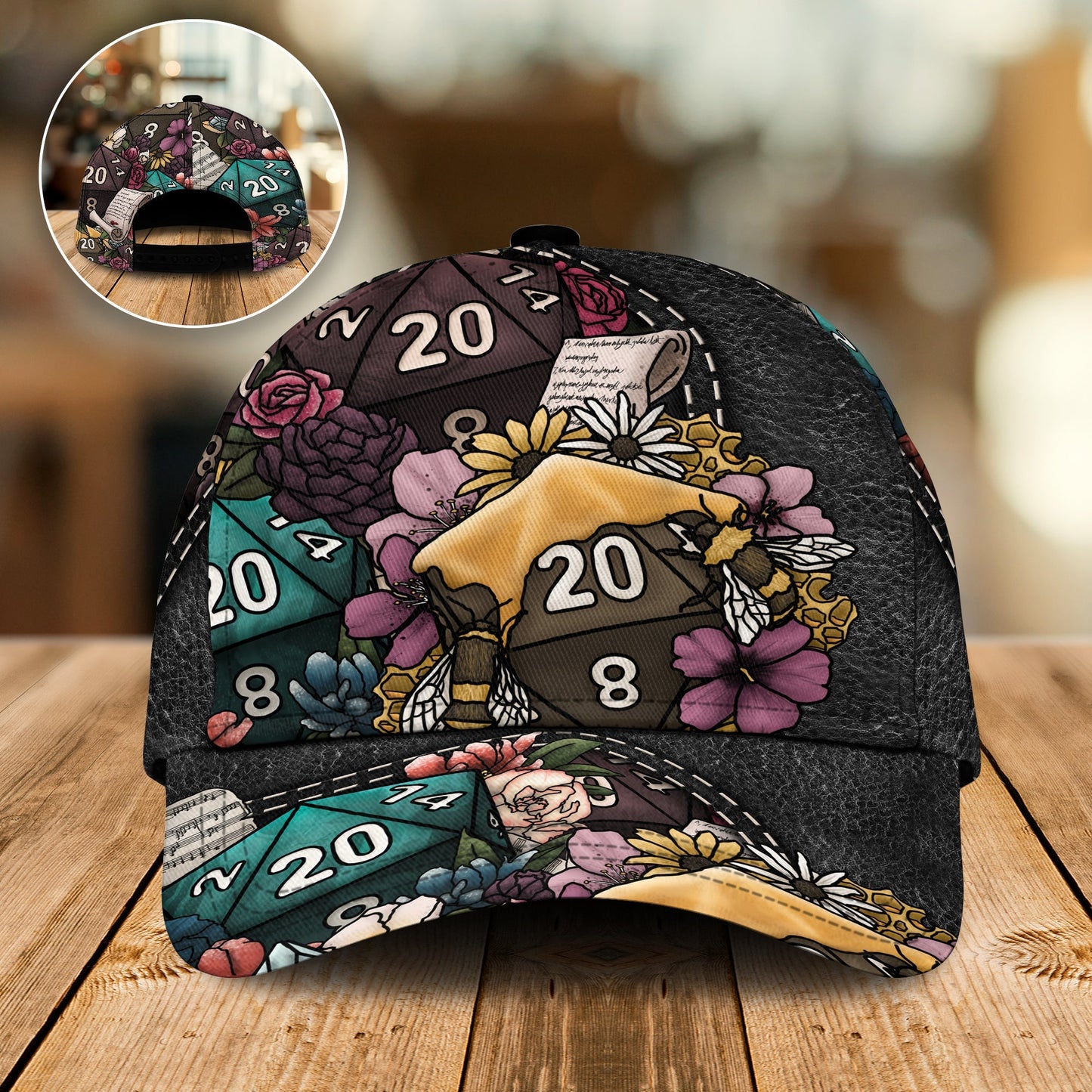 D20 Floral Classic Cap For Relaxed Outfits Outdoor Events And Holiday Trips