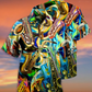 Saxophone Music Second Language Hawaiian Shirt Artwork Detail For Tropical Trips And Casual Outings
