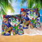 Fantasy Dice Dice Beach Shorts Pattern Detail For Coastal Travel And Comfortable Daily Use
