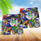 D20 Dice Wisdom Fantasy Beach Shorts Artwork Detail For Comfortable Everyday Summer Wear