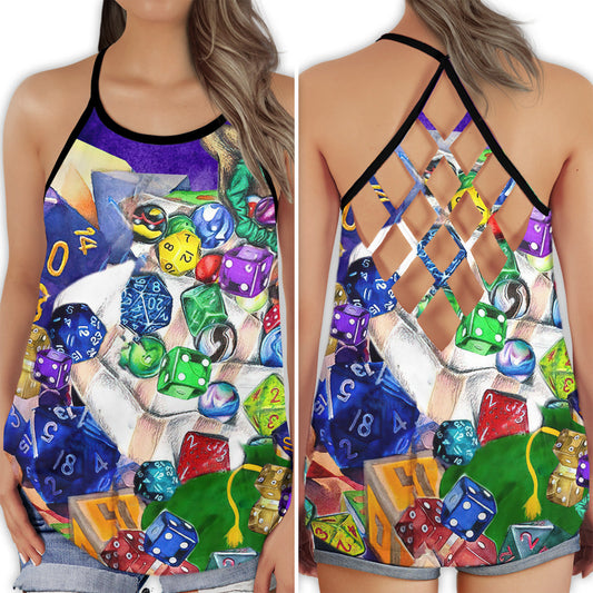 D20 Luxury Gaming Hollow Tank Top For Yoga Workouts And Casual Wear