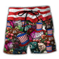 Independence Day Fantasy Dice Beach Shorts For Resort Getaways And Thoughtful Gift Giving