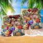 Christmas Fantasy Dice Beach Shorts Pattern Detail For Poolside Fun And Travel Ready Comfort