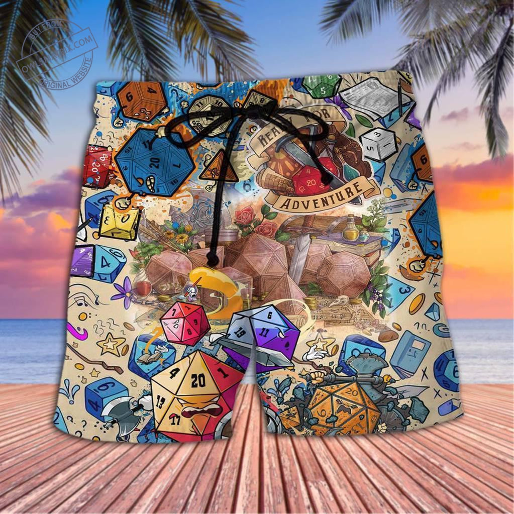 Fantasy Dice Beach Shorts Pattern Detail For Island Trips And Everyday Comfort