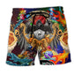 Christmas Colorful Fantasy Dice Skull Beach Shorts For Beach Days And Everyday Comfort