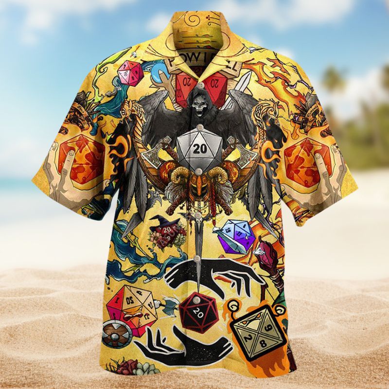 Fantasy Dice Chance Roll Hawaiian Shirt For Beach Days, Summer Outings, And Thoughtful Gift Giving