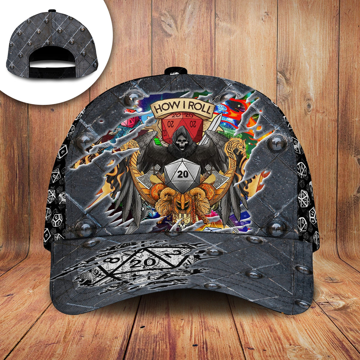 D20 How I Roll Skull Classic Cap For Casual Events Beach Trips And Thoughtful Gifting