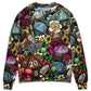 D20 Dice Floral Hippie Fantasy Sweater For Colorful Outfits Weekend Events And Thoughtful Gift Giving