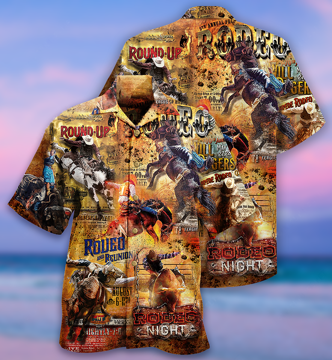 Cowboy Rodeo Sport Hawaiian Shirt For Warm Weather Adventures And Everyday Comfort