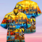 Oil Sunset Field Hawaiian Shirt For Resort Getaways And Comfortable Summer Activities