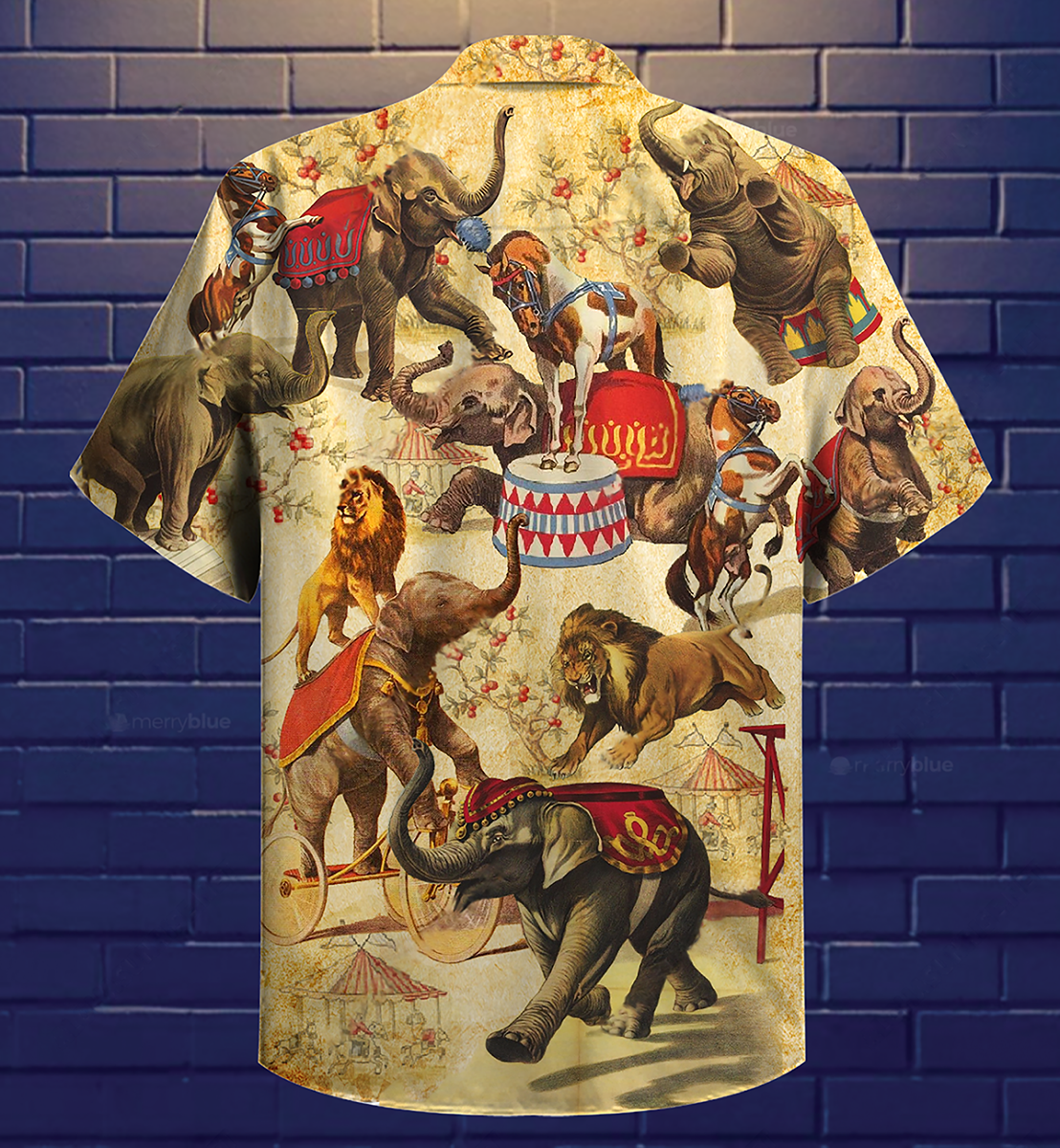 Elephant Amazing Circus Show Hawaiian Shirt For Summer Events And Casual Outdoor Wear
