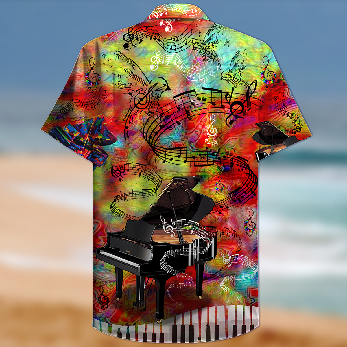 Piano Music Guide Hawaiian Shirt Design View For Resort Travel And Thoughtful Gifting