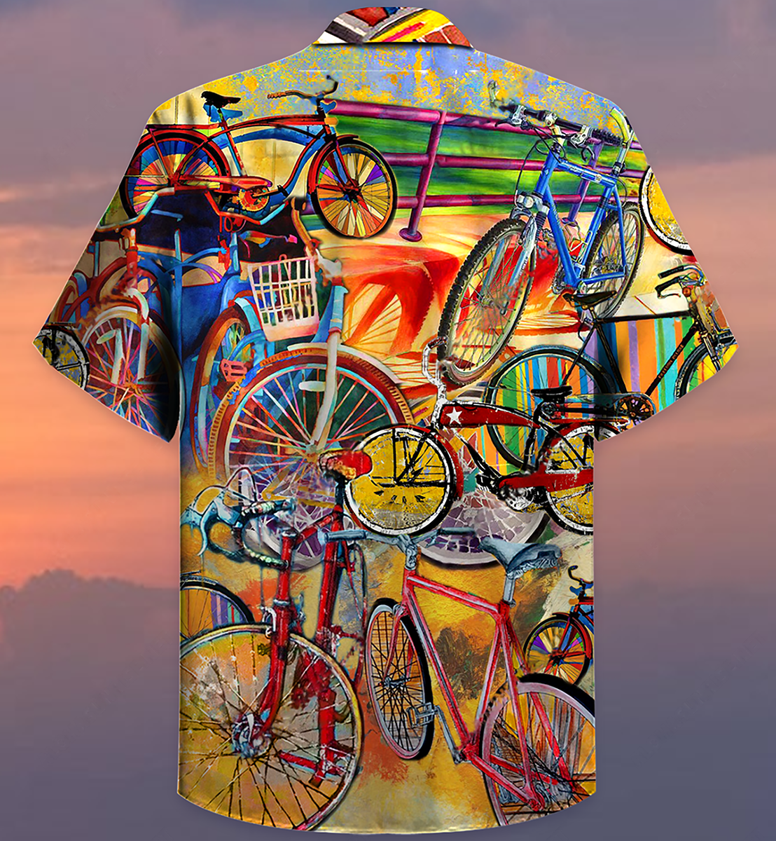Bicycle Hawaiian Shirt For Vacation Days And Relaxed Coastal Outings