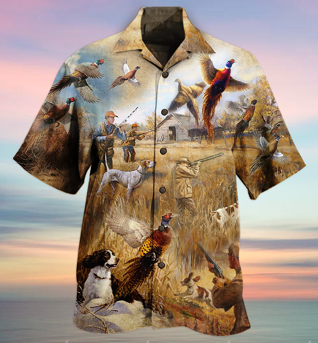 Hunting Pheasant Excited Hawaiian Shirt For Warm Weather Adventures And Everyday Comfort