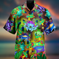 Funny Frog Mushrooms Hawaiian Shirt Design Detail For Sunny Adventures And Casual Wear