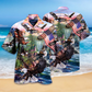 Patriotic Eagle Hawaiian Shirt With Detailed Graphic For Island Holidays Summer Parties And Casual Outdoor Wear