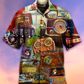 Vintage Radio Hawaiian Shirt With All Over Print For Tropical Parties Vacation Travel And Casual Summer Style