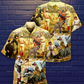 Vintage Baseball Hit Run Fast Turn Left Hawaiian Shirt Pattern View For Lightweight Everyday Style