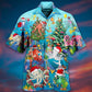 Festive Happy Octopus Christmas Hawaiian Shirt For Beach Parties And Weekend Getaways