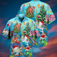 Festive Happy Octopus Christmas Hawaiian Shirt For Warm Weather Adventures And Everyday Comfort