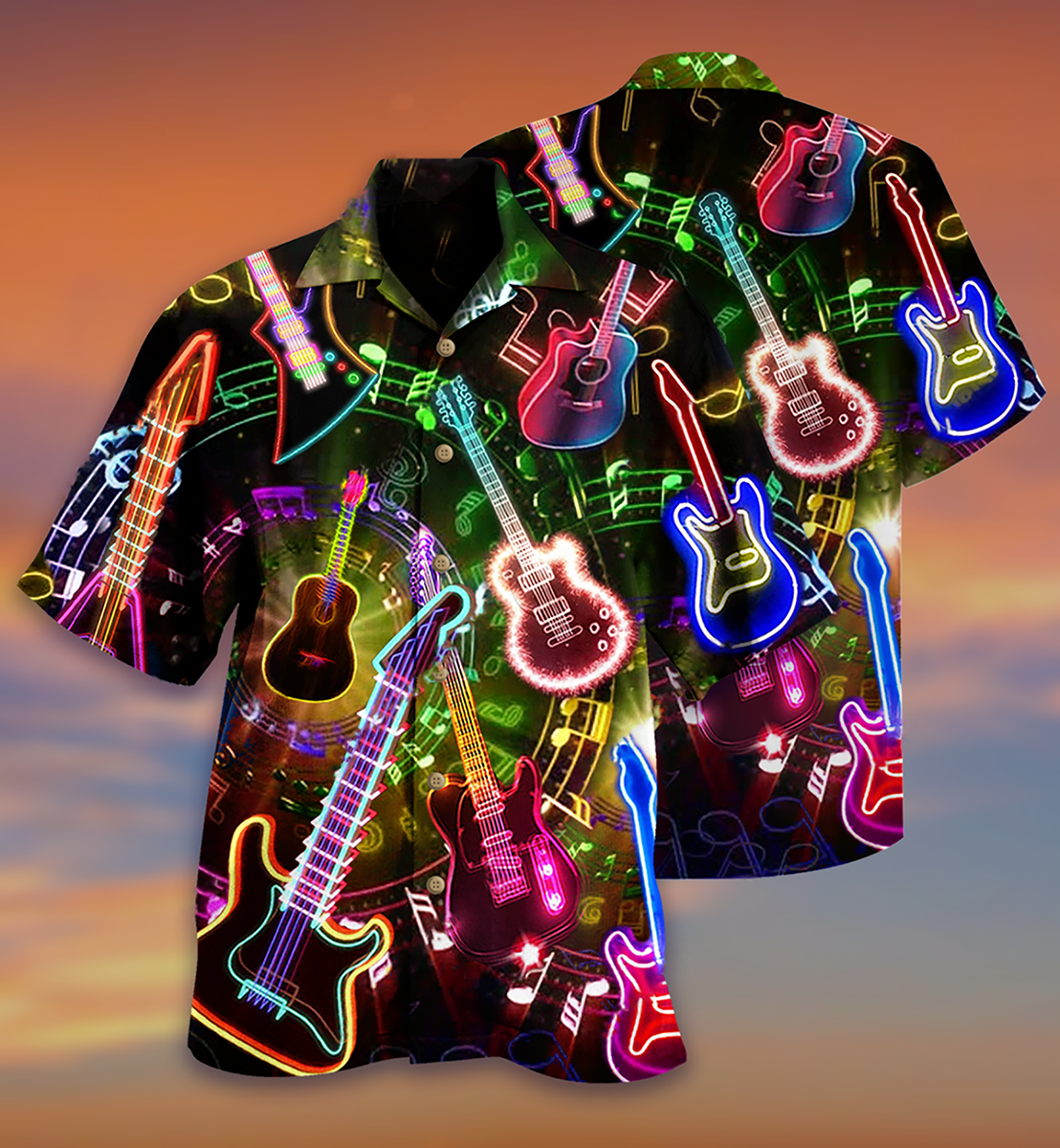 Guitar Music Hawaiian Shirt For Coastal Adventures And Warm Weather Wear