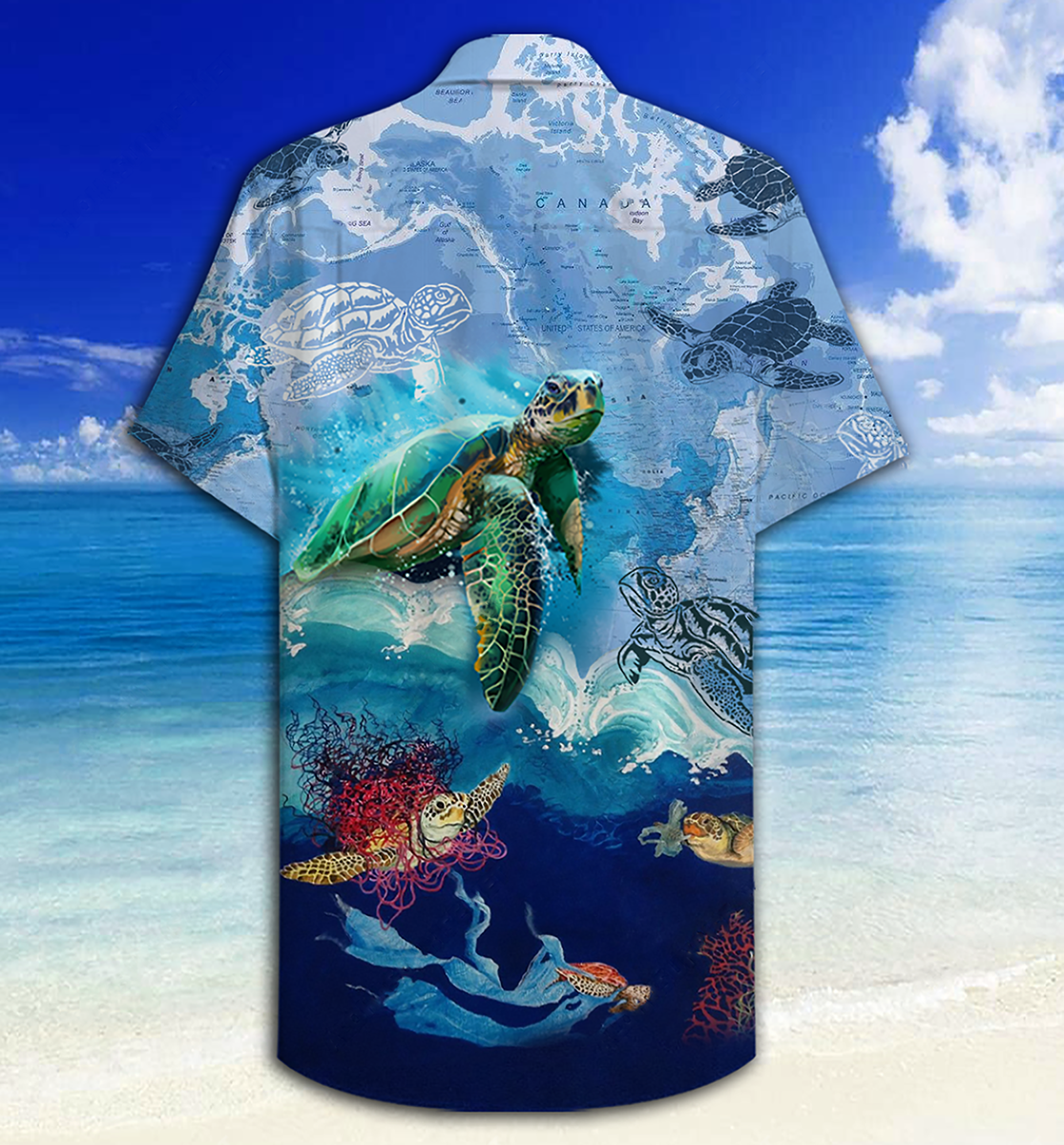 Turtle Flow Hawaiian Shirt For Resort Getaways And Comfortable Summer Activities
