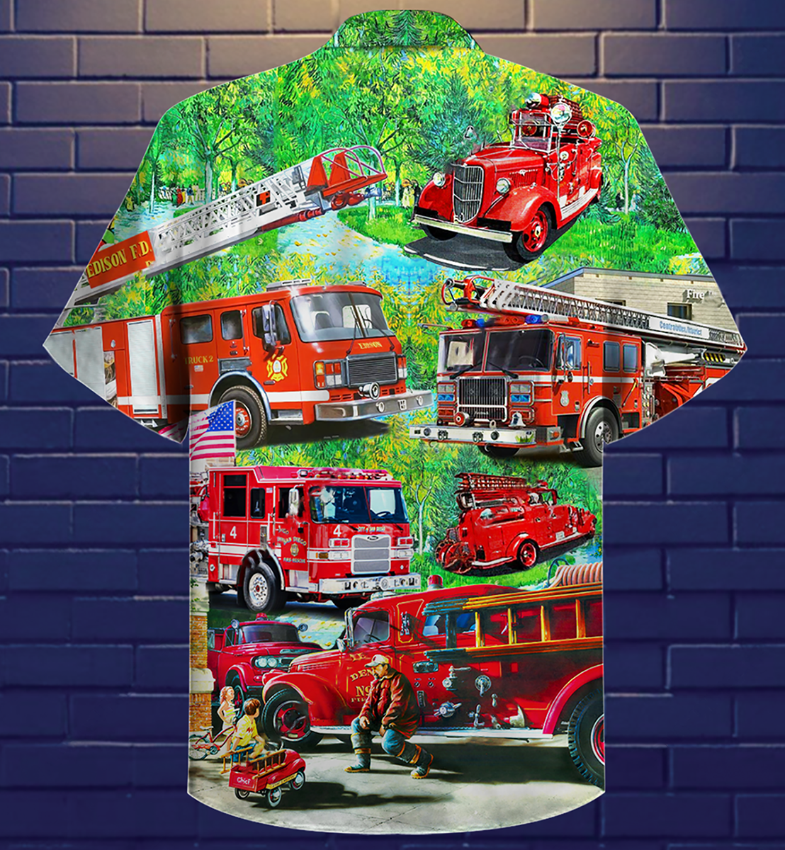 Firefighter Brave Daddy Hawaiian Shirt For Summer Events And Casual Outdoor Wear