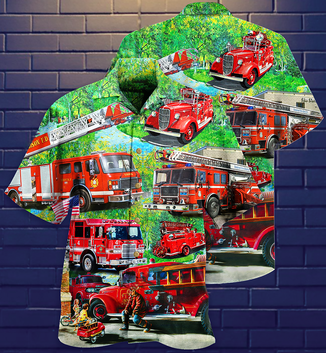 Firefighter Brave Daddy Hawaiian Shirt For Warm Weather Adventures And Everyday Comfort